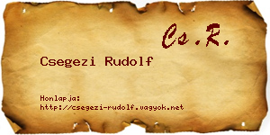 Csegezi Rudolf névjegykártya